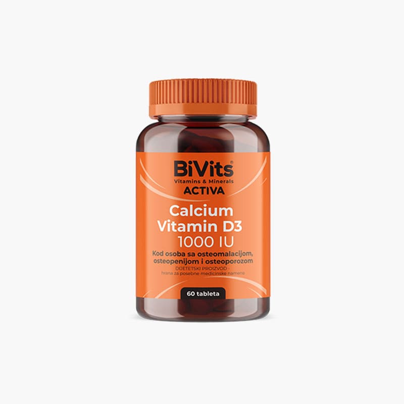 BIVITS Calcium Vitamin D3 1000 IU 60 tableta
