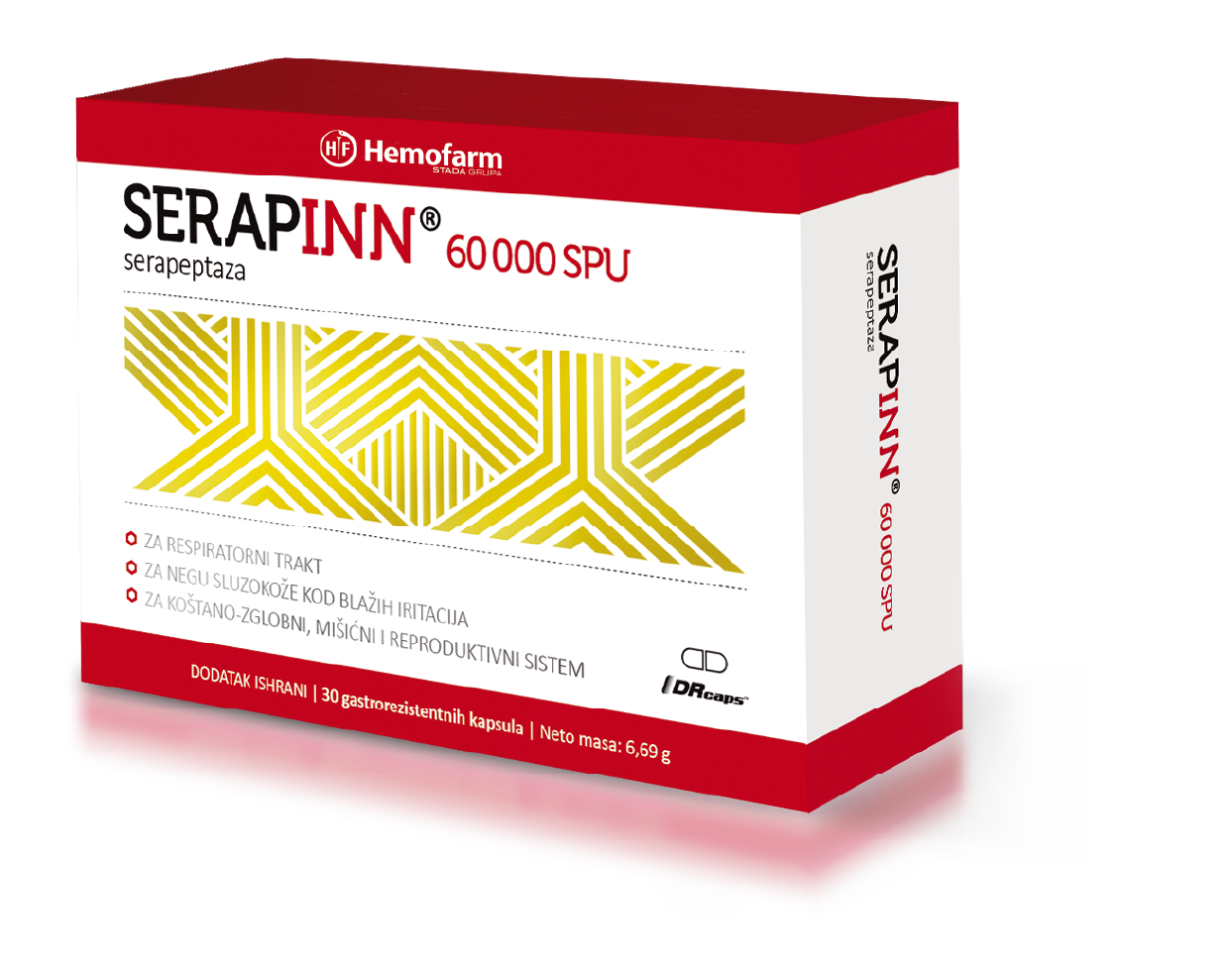 SERAPINN 60 000 SPU 30 gastrorezistentnih kapsula