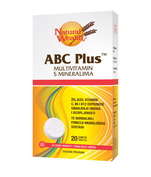 NATURAL WEALTH ABC Plus 20 šumećih tableta &amp;amp;#8211; Multivitamin s mineralima