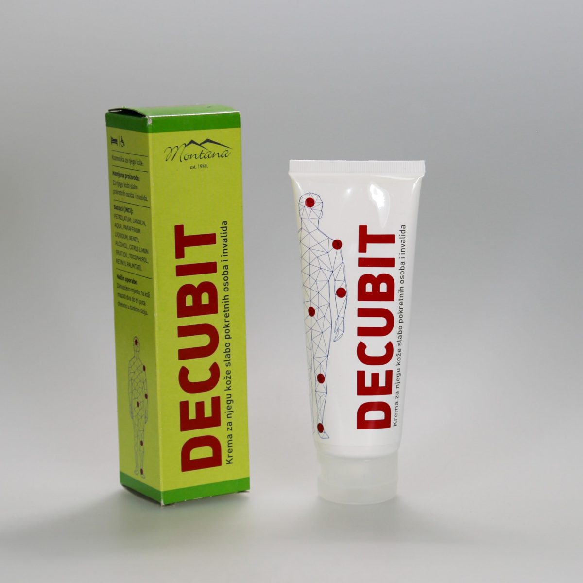 DECUBIT krema 100ml, Za njegu kože slabo pokretnih osoba i invalida