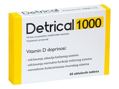 DETRICAL 1000 IU a 60, Dijetetski proizvod sa visokom dozom vitamina D3