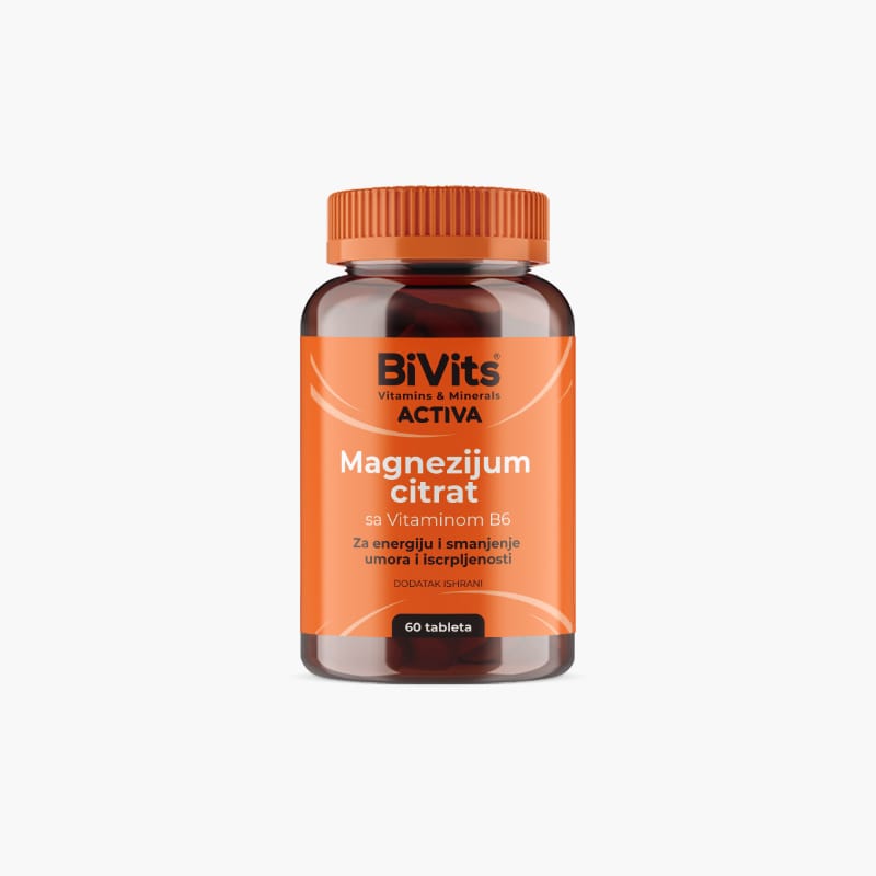 BIVITS Magnezijum Citrat sa vitamnom B6 60 tableta